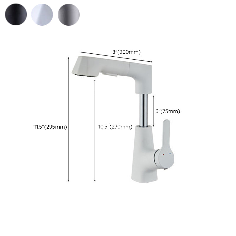 BowLift | Modern Vessel Sink Faucet Copper Single Handle Pull Down Low Arc Vessel Faucet