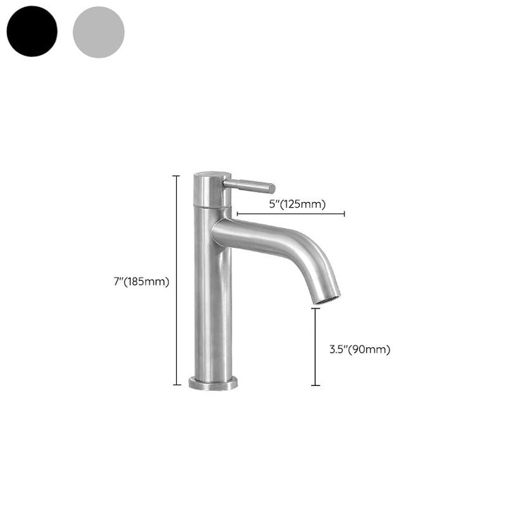 BowLift | Industrial vessel fitting stainless steel lever handle sink faucet