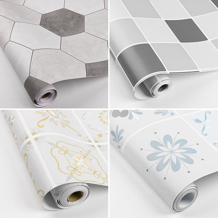BowLift | Modern PVC floor tiles with diamond pattern, self-adhesive vinyl floor planks