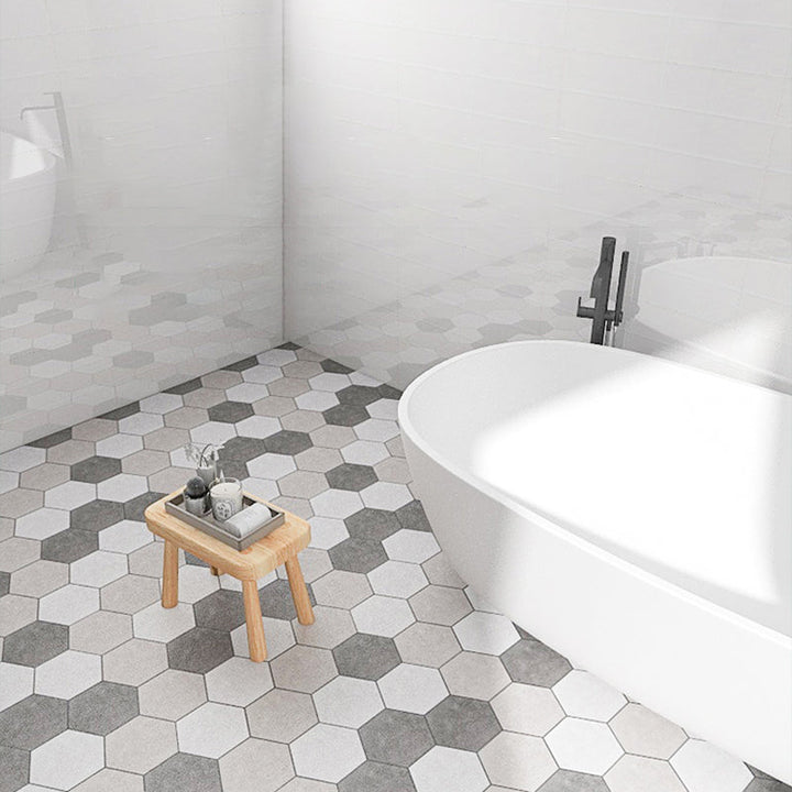 BowLift | Modern PVC floor tiles with diamond pattern, self-adhesive vinyl floor planks