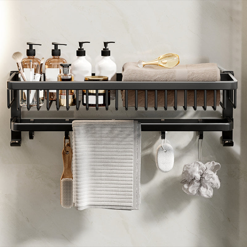 BowLift | Modern Bathroom Accessories Set Black Bath Shelf Bath Accessories Set
