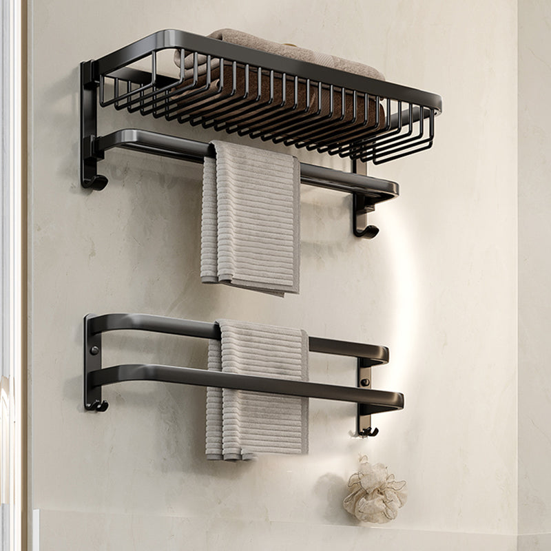 BowLift | Modern Bathroom Accessories Set Black Bath Shelf Bath Accessories Set