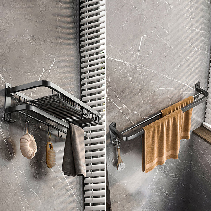 BowLift | Modern gray bathroom accessory set bathroom shelf bath hardware set