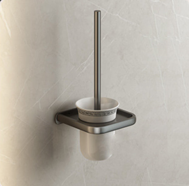 BowLift | Contemporary Bathroom Accessory Set Grey Aluminum Bathroom Accessory Kit