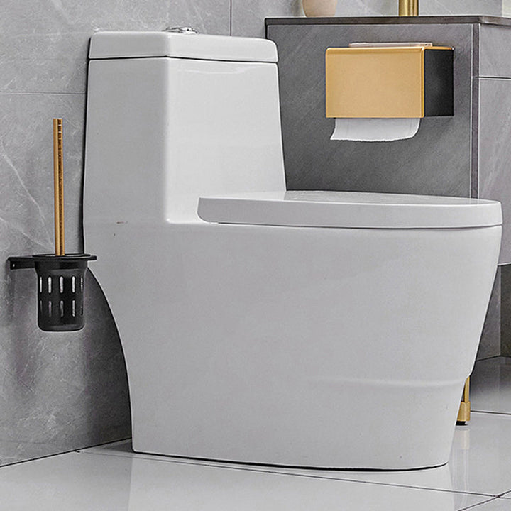 BowLift | Contemporary Bath Accessories Set Black & Golden Bath Shelf/Towel Bar