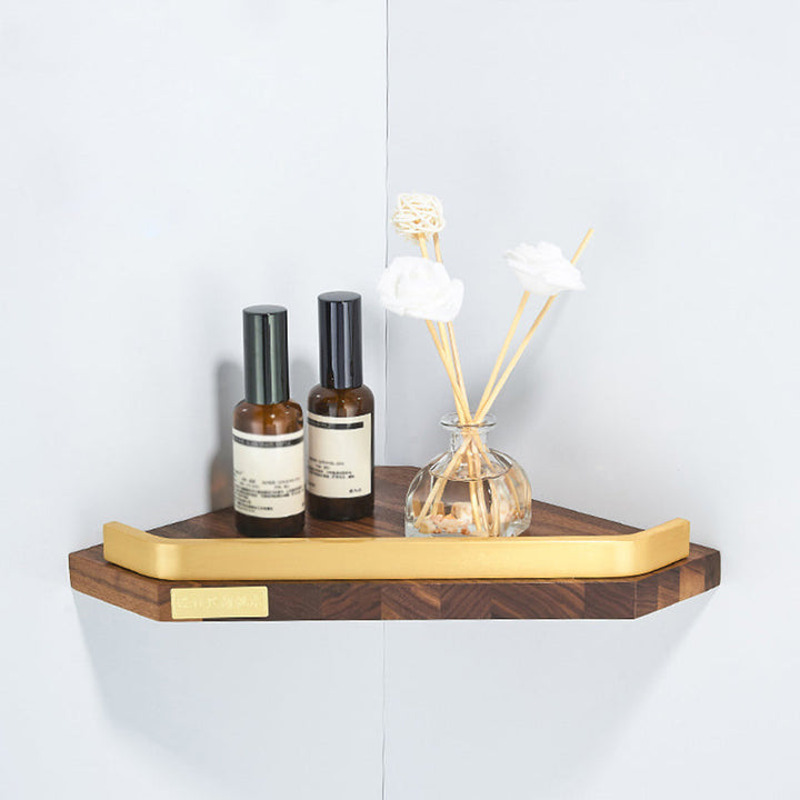 BowLift | Wood and Aluminum Bath Hardware Set Golden Bathroom Accessory Set