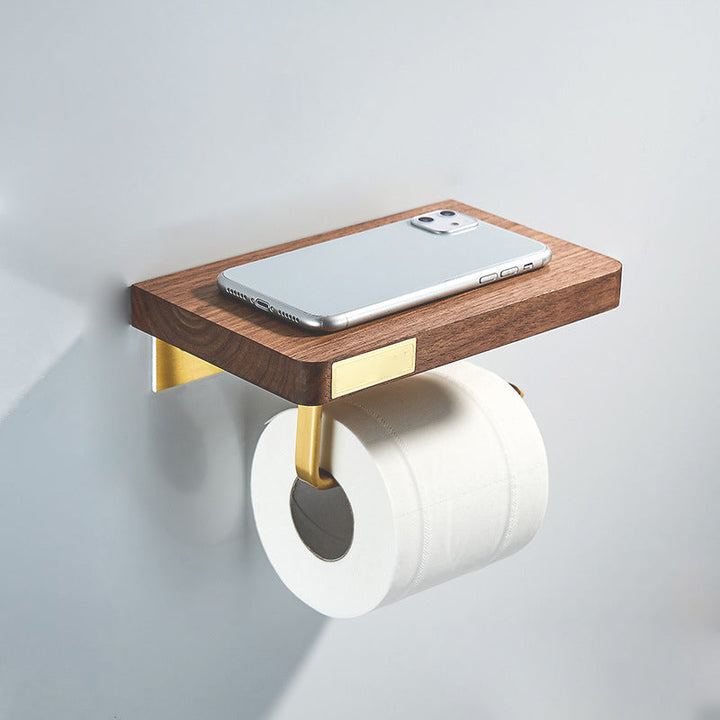 BowLift | Wood and Aluminum Bath Hardware Set Golden Bathroom Accessory Set