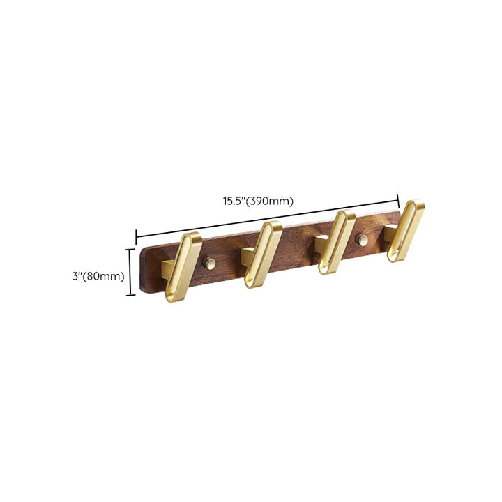 BowLift | Wood and Aluminum Bath Hardware Set Golden Bathroom Accessory Set