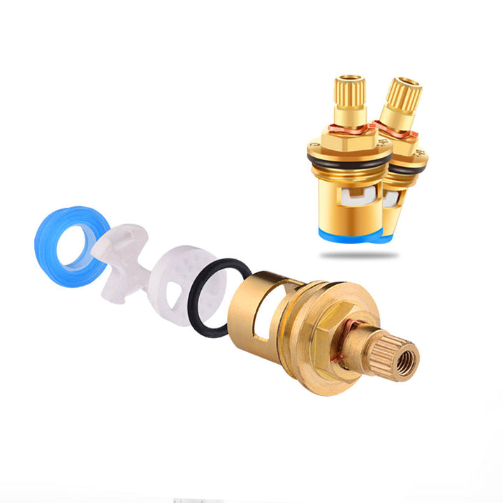 BowLift | Circular 2-Handle Bathroom Faucet Contemporary Brass Sink Faucet