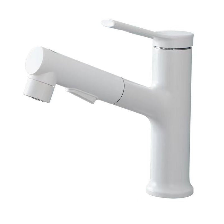 BowLift | Modern Washbasin Faucet Copper 1-Handle Low Arc Pull-Out Washbasin Faucet for Bathroom