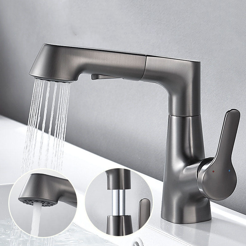 BowLift | Modern centerset faucet with single lever handle for countertop sink bathroom fixture