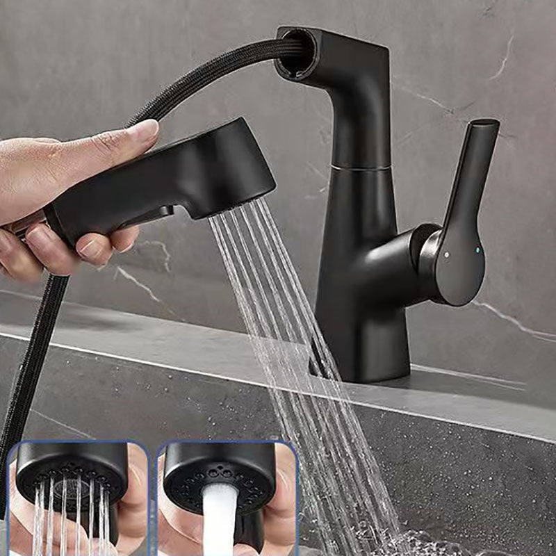 BowLift | Modern centerset faucet with single lever handle for countertop sink bathroom fixture