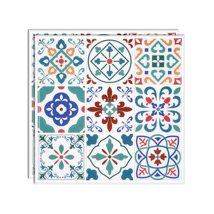 BowLift | Wall tile paste Wallpaper Floral check pattern Wallpaper tile