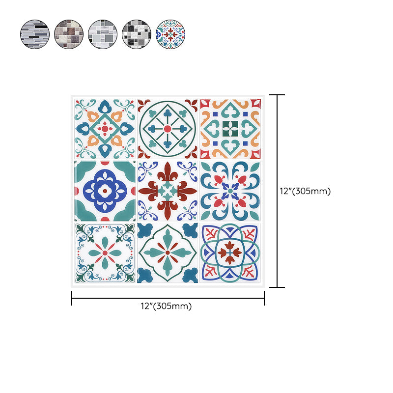BowLift | Wall tiles paste wallpaper Floral check pattern wallpaper tile