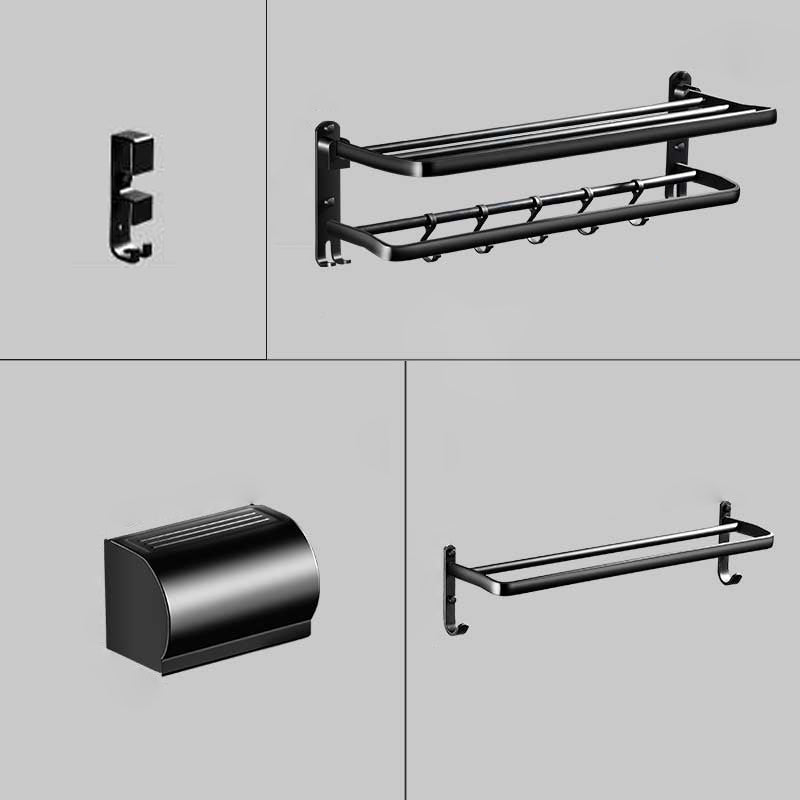 BowLift | Modern Aluminum Bathroom Hardware Set Black Bathroom Accessories Set