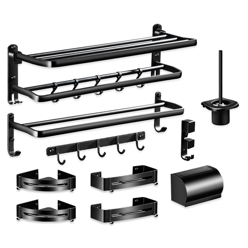 BowLift | Modern Aluminum Bathroom Hardware Set Black Bathroom Accessory Set