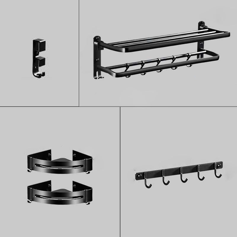 BowLift | Modern Aluminum Bathroom Hardware Set Black Bathroom Accessory Set