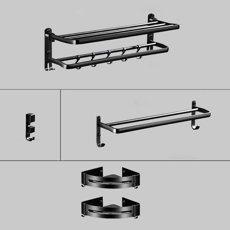 BowLift | Modern Aluminum Bathroom Hardware Set Black Bathroom Accessories Set