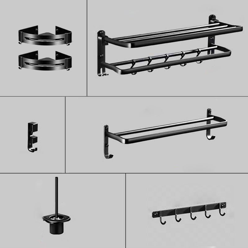 BowLift | Modern Aluminum Bathroom Hardware Set Black Bathroom Accessory Set
