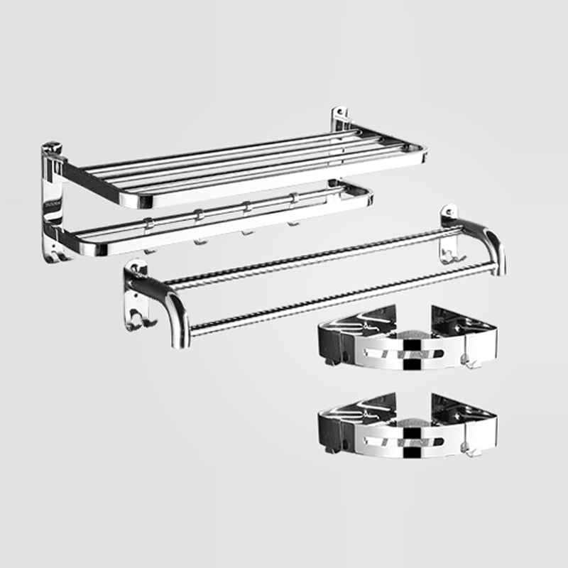 BowLift | Modern Stainless Steel Bathroom Set Silver Bathroom Accessory Set