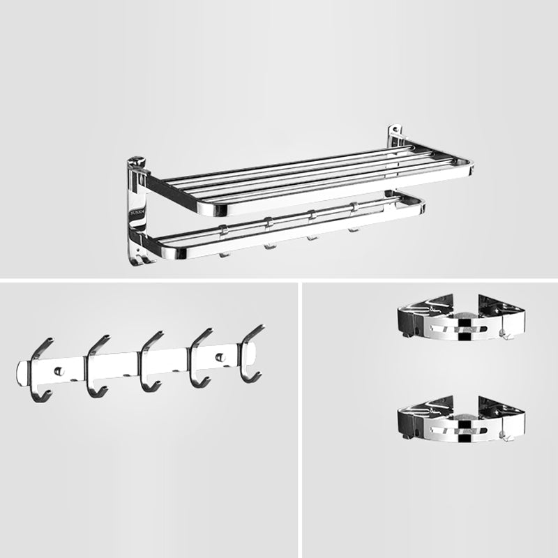 BowLift | Modern Stainless Steel Bathroom Set Silver Bathroom Accessory Set