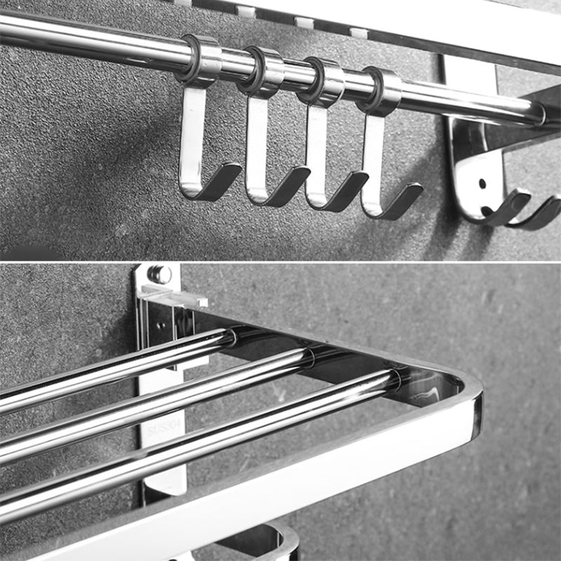 BowLift | Modern Stainless Steel Bathroom Set Silver Bathroom Accessory Set