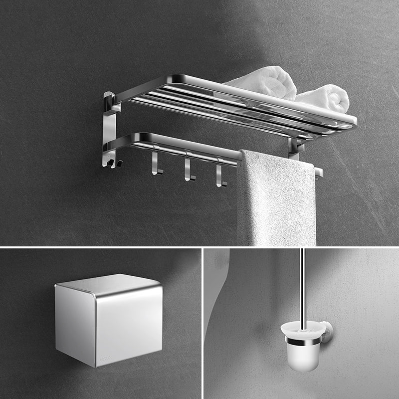 BowLift | Modern Silver Bathroom Fixtures Set Metal Bathroom Accessories Kit