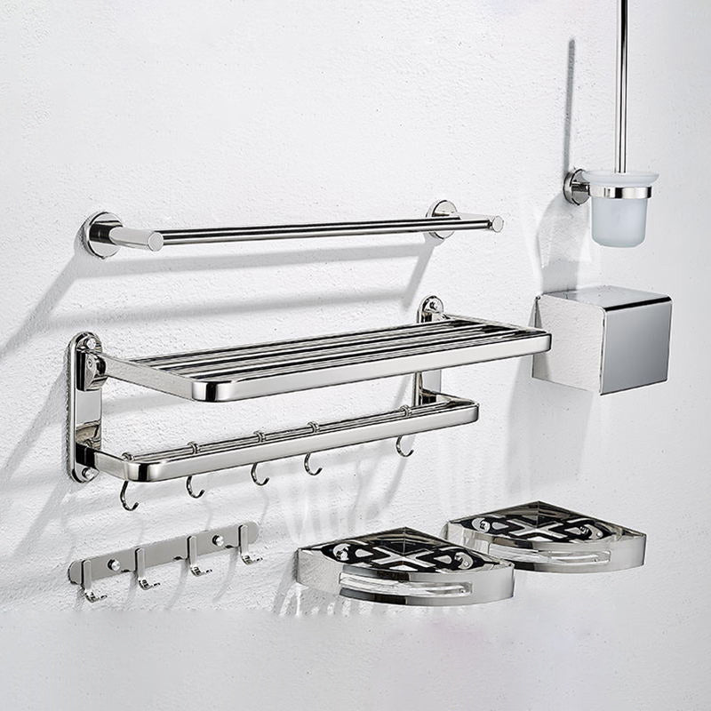 BowLift | Modern Steel Bathroom Accessory Set Silver Bathroom Accessory Kit