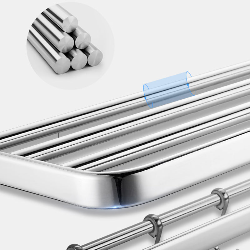 BowLift | Modern Steel Bathroom Accessory Set Silver Bathroom Accessory Kit
