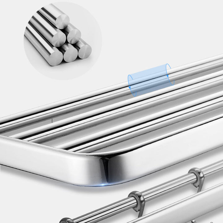 BowLift | Modern Steel Bathroom Accessory Set Silver Bathroom Accessory Kit