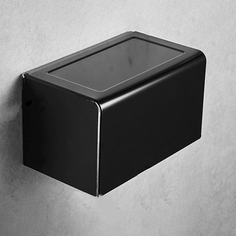 BowLift | Contemporary 8-piece Bathroom Accessory Set Matte Black Bathroom Shelf/Paper Holder/Towel Hook