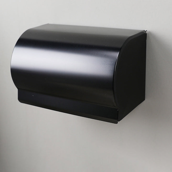 BowLift | Contemporary 8-piece Bathroom Accessory Set Matte Black Bathroom Shelf/Paper Holder/Towel Hook