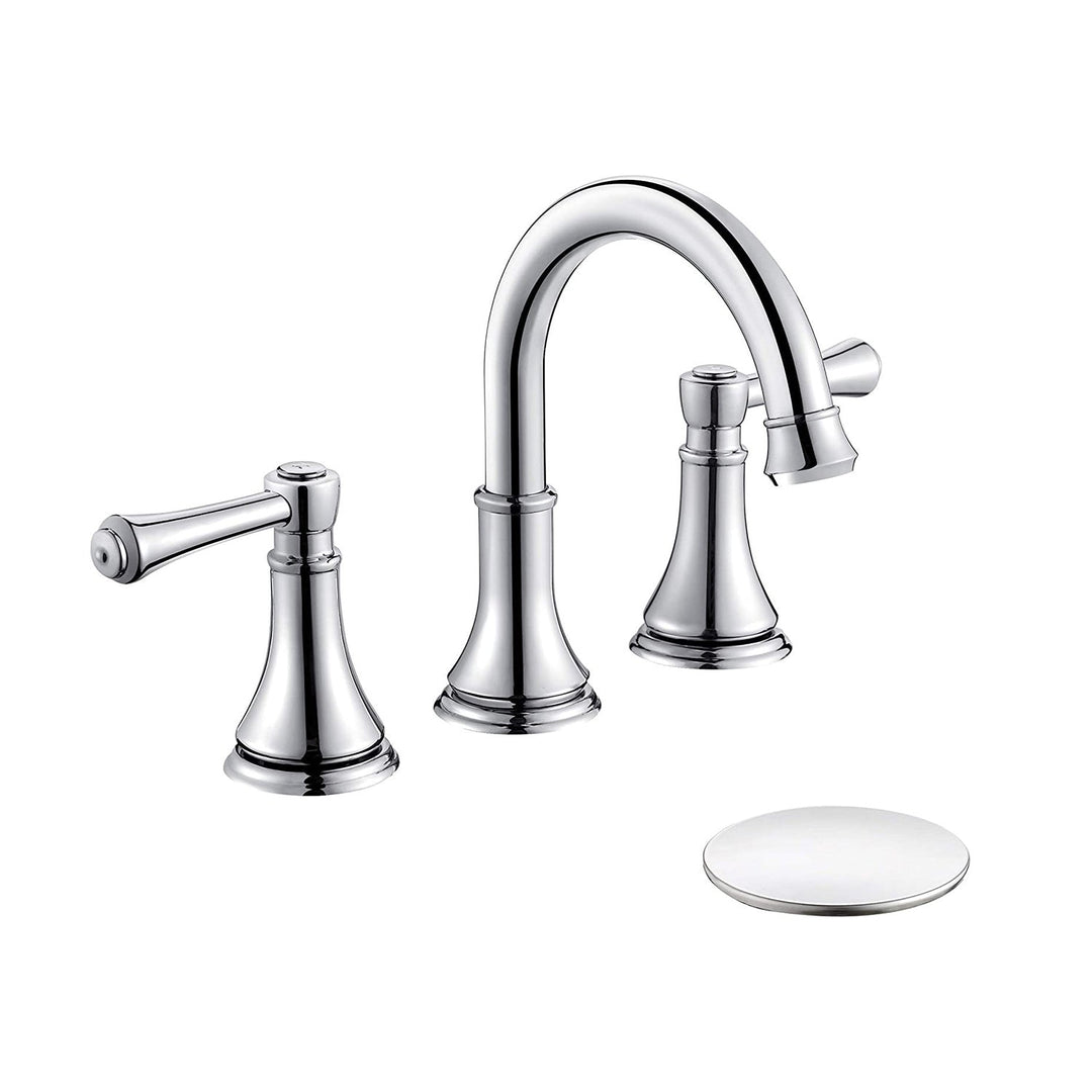 BowLift | Modern Sink Faucet Widespread Faucet with 2 Handles and 3 Holes