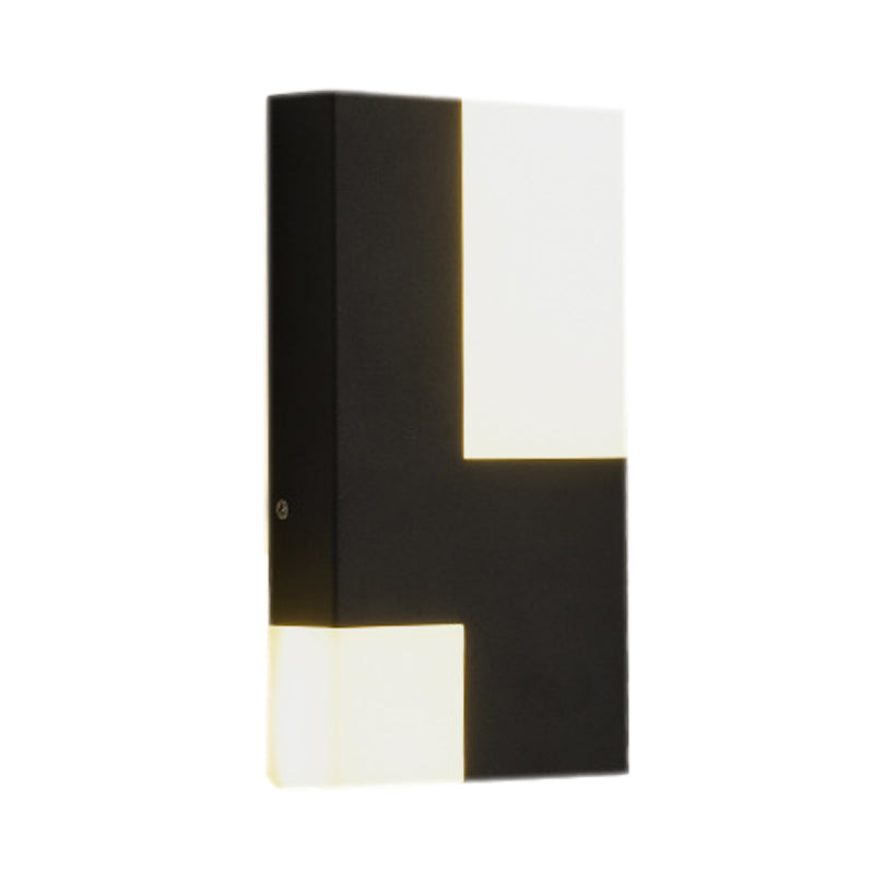 BowLift | White/Black Rectangular Wall Light Minimalist LED Acrylic Wall-mounted Lamp for Nightstand