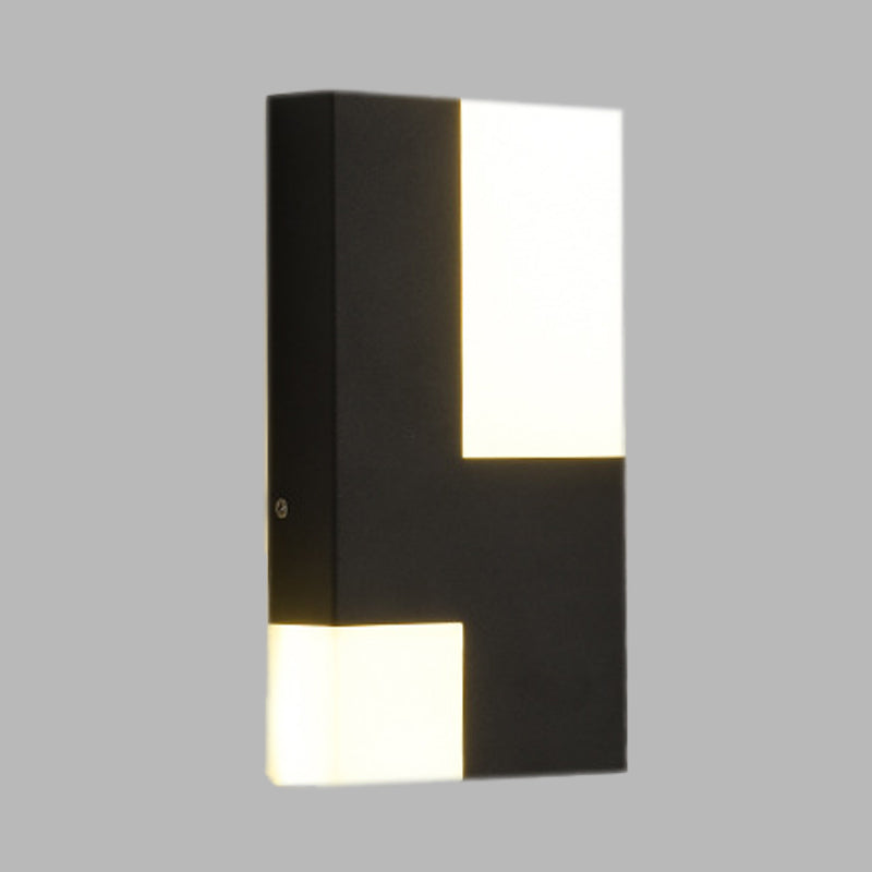 BowLift | White/Black Rectangular Wall Light Minimalist LED Acrylic Wall-mounted Lamp for Nightstand