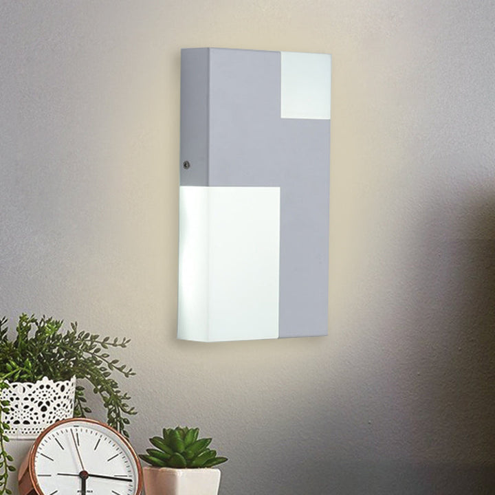 BowLift | White/Black Rectangular Wall Light Minimalist LED Acrylic Wall-mounted Lamp for Nightstand