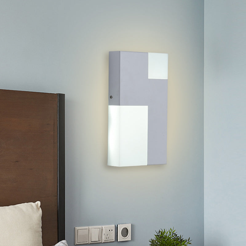 BowLift | White/Black Rectangular Wall Light Minimalist LED Acrylic Wall-mounted Lamp for Nightstand