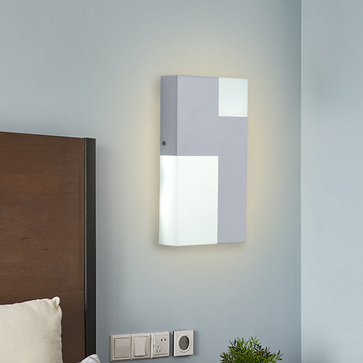 BowLift | White/Black Rectangular Wall Light Minimalist LED Acrylic Wall-mounted Lamp for Nightstand
