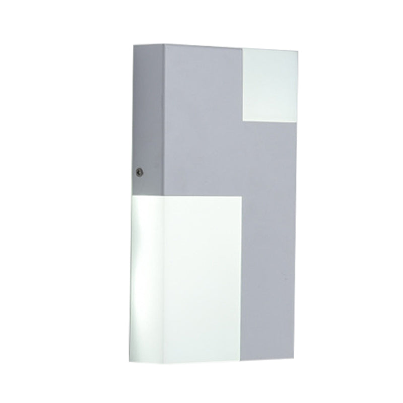 BowLift | White/Black Rectangular Wall Light Minimalist LED Acrylic Wall-mounted Lamp for Nightstand