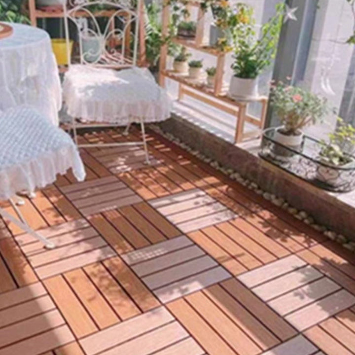 BowLift | Square Engineer Wooden Floor Water Repellent Smooth Tile for Patio Garden