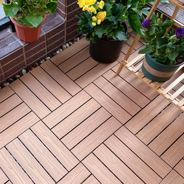BowLift | Square Engineer Wooden Floor Water Repellent Smooth Tile for Patio Garden