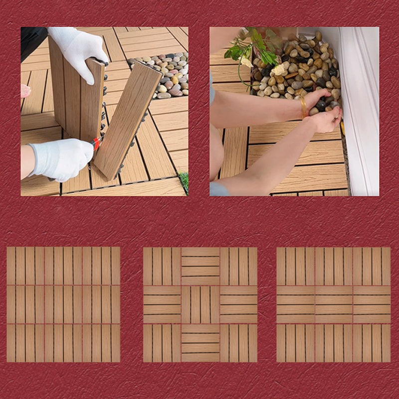 BowLift | Square Engineer Wooden Floor Water Repellent Smooth Tile for Patio Garden