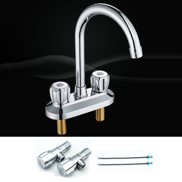 BowLift | Modern Style Bathroom Faucet Dual Handle Faucet Swivel Spout Faucet