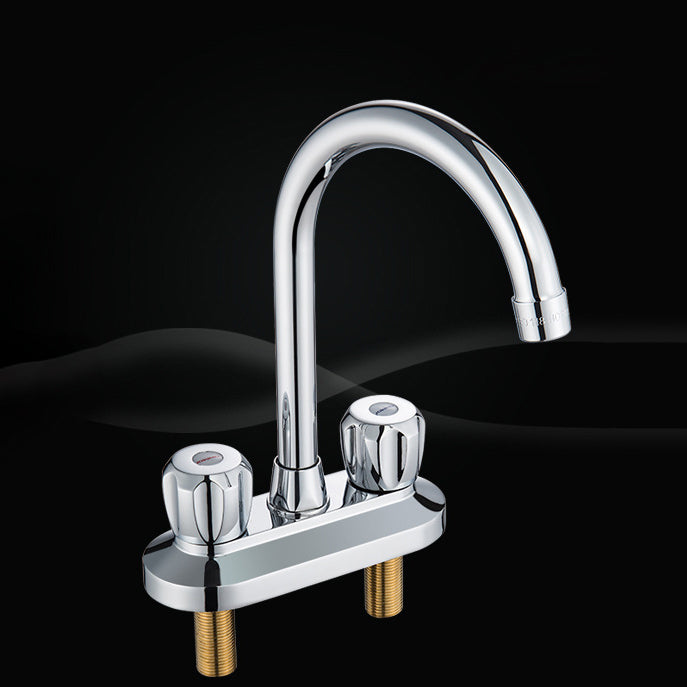 BowLift | Modern Style Bathroom Faucet Dual Handle Faucet Swivel Spout Faucet
