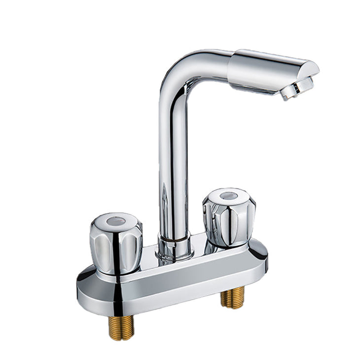 BowLift | Modern Style Bathroom Faucet Dual Handle Faucet Swivel Spout Faucet