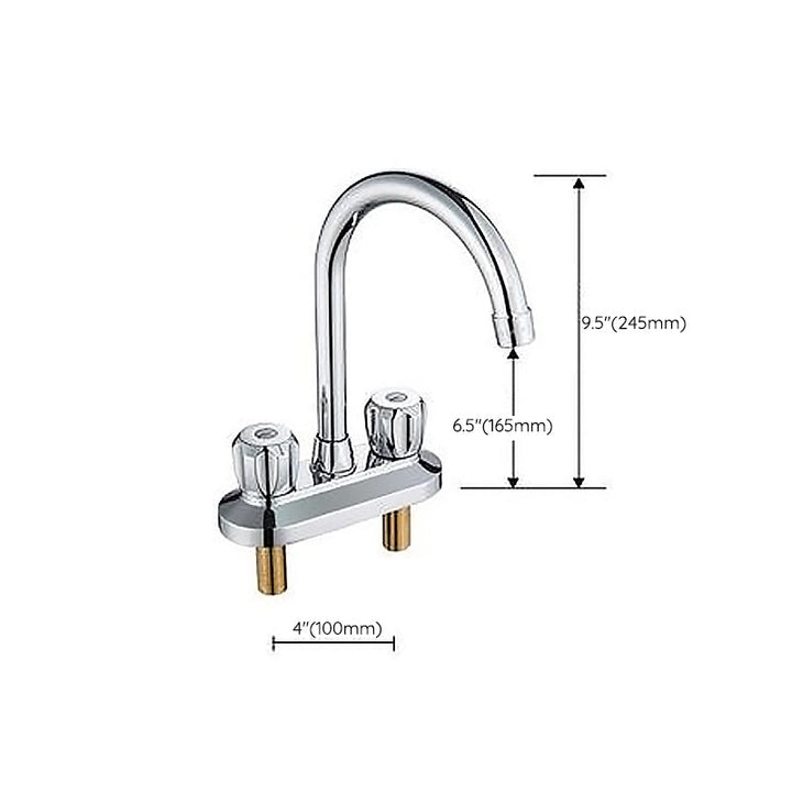 BowLift | Modern Style Bathroom Faucet Dual Handle Faucet Swivel Spout Faucet
