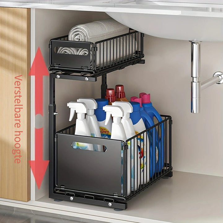 Pull-out Under-Cabinet Organizer 2 Levels | Bowlift