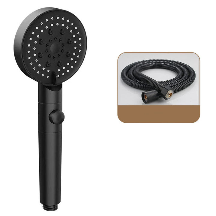 BowLift | Round Print Shower Head 6 Settings Adjustable Water Flow Handheld Shower Head