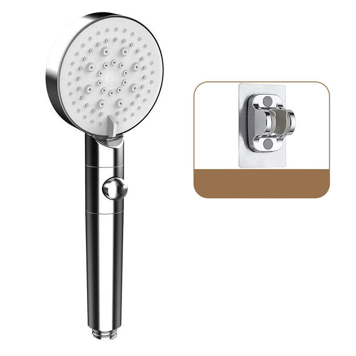 BowLift | Round Spray Shower Head 6 Settings Adjustable Water Flow Handheld Shower Head