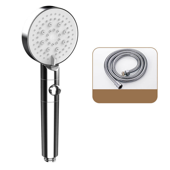 BowLift | Round Spray Shower Head 6 Settings Adjustable Water Flow Handheld Shower Head